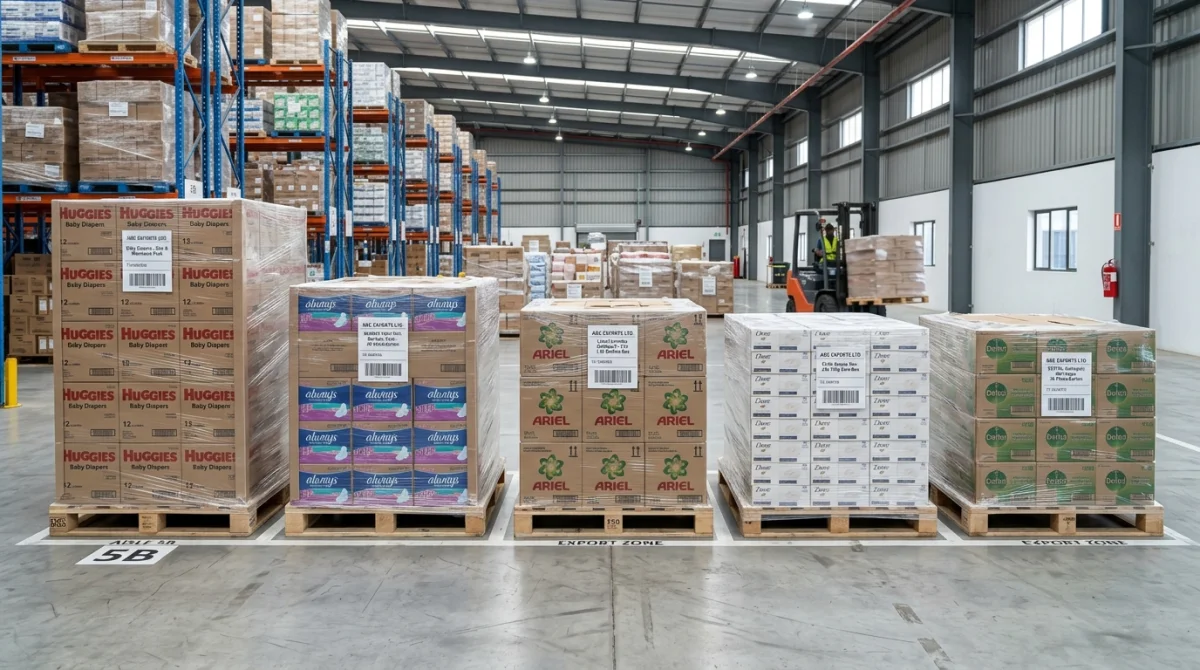 Beauty & Laundry Soaps, Baby Diapers, Detergents, Deodorants & Cosmetics Export